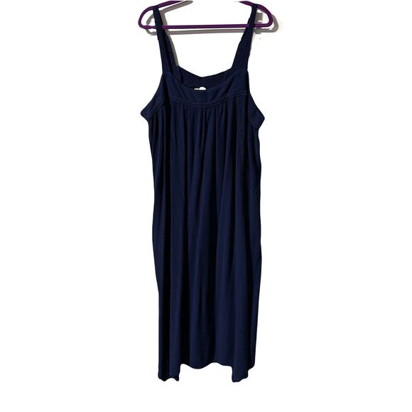 Knox Rose Maxi Dress Women’s Plus Size 4X Navy Blue Mumu Crochet Trim Sharkbite - Picture 1 of 6